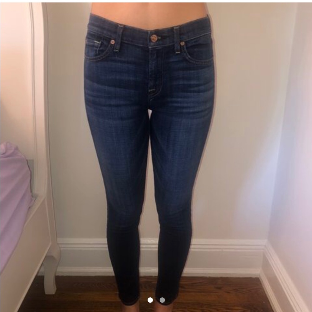 7 For all Man Kind High Rose Skinny Jeans